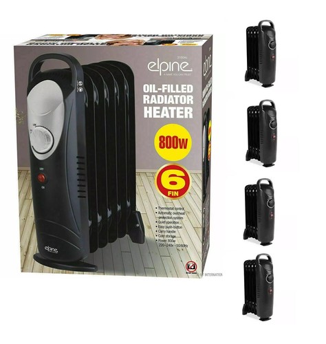 Black oil filled radiator - black,