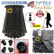 1/2/50/100x 19mm Black Rubber