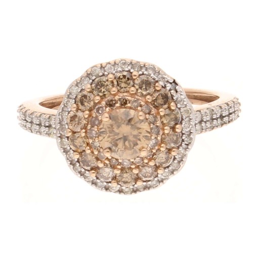 9carat rose gold 00ct cognac - rose, 1.00ct