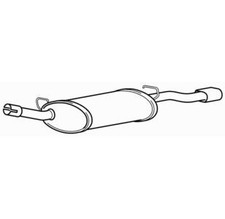 Rear Exhaust Silencer Back Box