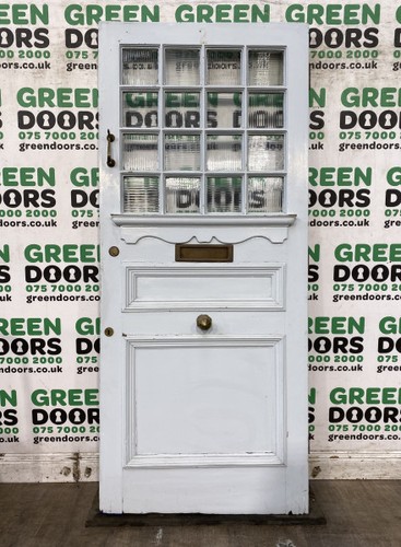 Edwardian wooden front door - front,