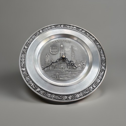 Pewter wall clock - pewter,