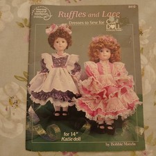 Ruffles & Lace Dresses to Sew for 14" Katie Doll Bobbie Matela 21 Page Booklet
