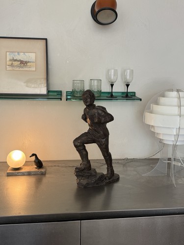 Large vintage bronze resin