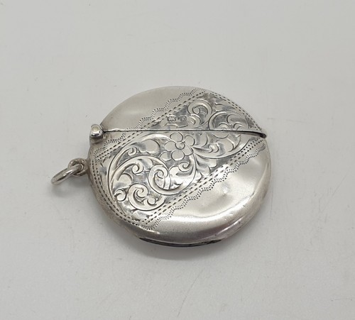 Sterling silver round vesta - round,