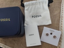 Fossil Gold/Black Earrings