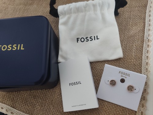 Fossil gold black - gold/black, earrings