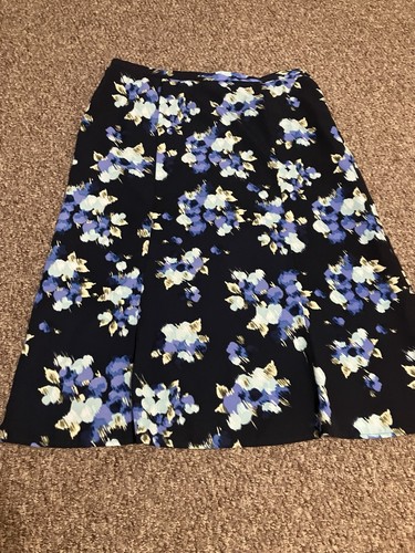 Eastex blue floral - skirt, size