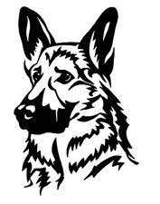 German Shepard vinyl car Decal