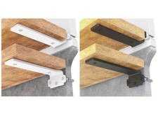 WELDUN 10" 12" Floating Shelf Brackets White Heavy Duty Wall Supports 75kg