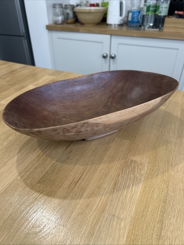 Vintage wooden fruit bowl - vintage,