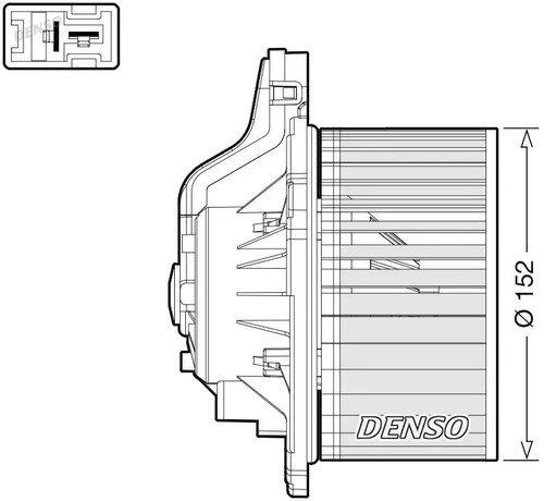 Blower fan for left - -hand, drive
