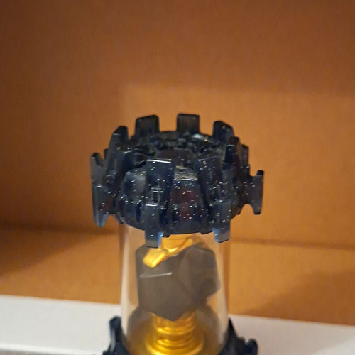 Blue gold clear plastic toy - blue,