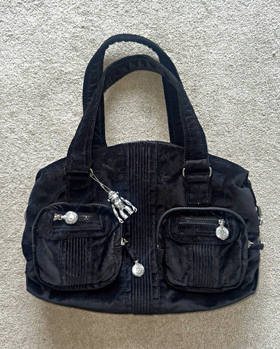 Black kipling top handle bag - handle,