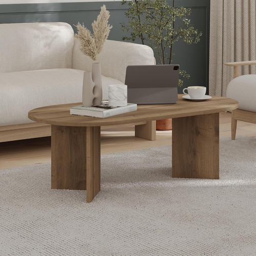 Coffee table large oval - coffee,
