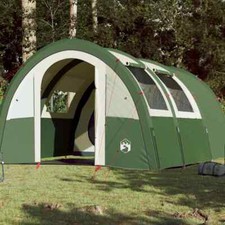 Camping Tent Tunnel 4-Person Patio Dome Grey and Orange Waterproof 2025