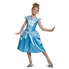 Kids Official Disney Classic Cinderella Costume Girls Princess Fancy Dress