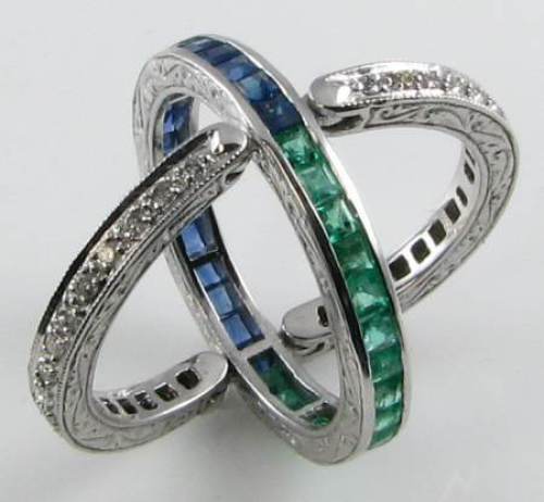 9ct white gold sapphire - 9k,