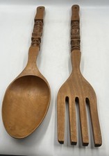 Vintage Carved Wooden Fork &