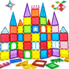 100 Pcs Magna Tiles Clear