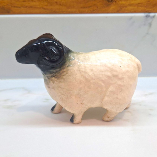 Vintage ceramic sheep ornament