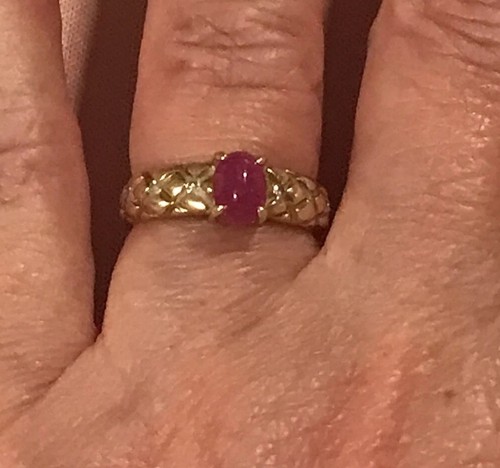 14k oval ruby diamonds - 14k,