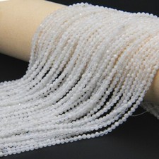 Clear Crystal Quartz  2-3MM Micro Faceted Round Gemstone Beads 12" For Jewelry