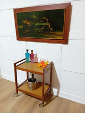 RETRO TEAK DRINKS TROLLEY