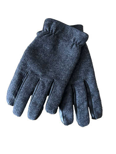 Grey herringbone wool - herringbone,
