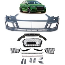 Audi A3 S3 8V Sedan Cabrio 2016-2019 Front Bumper Kit RS3 Style