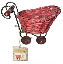Wicker Baby Buggy Carriage 5"