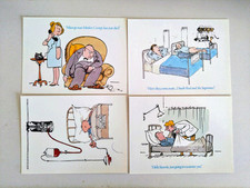 ATHENA POSTCARDS 4 'Bad Taste Books' Humorous cards.