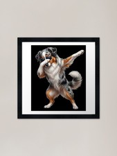 Dabbing Australian Shepherd