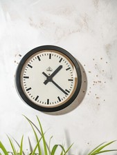 1930s Factory Wall Clock by
