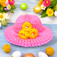 KNITTING PATTERN  - Easter Bonnet Hat chocolate cover fits Creme Egg