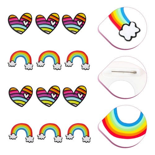 12pcs reusable acrylic rainbow - 12pcs,