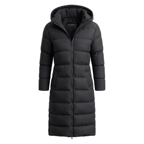 Womens maxi long hood puffer - womens,