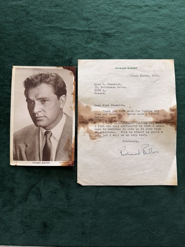 Richard burton signed letter - richard,