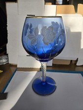 Vintage Bohemian Crystal Blue