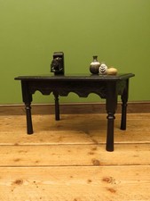 Small ebonised black table