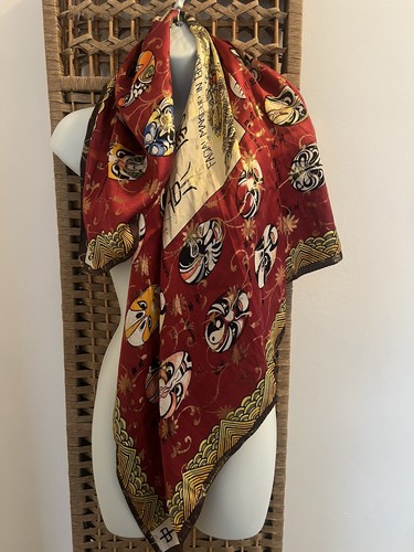 Vintage silk scarf facial - silk,