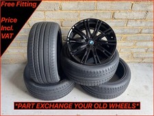 Genuine 759i 20" BMW 5 Series G30 G31 G38 Gloss Black Alloy Wheels & New Tyres
