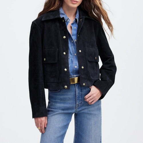 Womens black suede leather - womens,