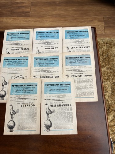 Tottenham programmes 1961 2 - tottenham,
