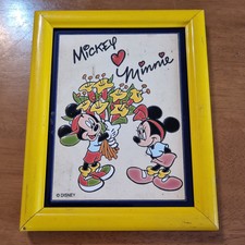 DISNEY MICKEY MINNIE CERAMIC TILE  8" X 6" CERES COIMBRA PORTUGAL CEARCO FRAME 