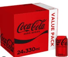 Coca-Cola Zero Sugar 24 X 330 Ml -UK Fast & Free Delivery