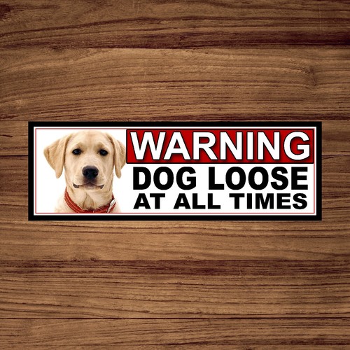 Yellow labrador warning dog - yellow,