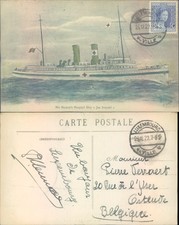 His Majesty's Hospital Ship Jan Breydel 1922 postmark Transportation Military