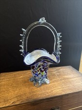 Vintage Glass Basket Murano