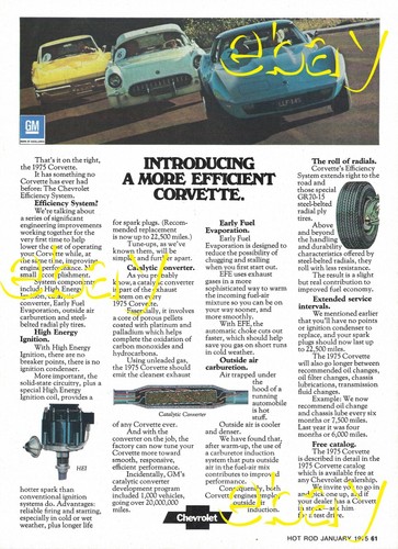 1975 chevy corvette - chevy, ad
